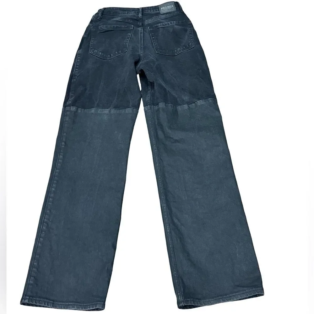 Hollister Ultra‎ High-Rise Black Patchwork Dad Jeans – Size 26 Long